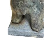 Inuit Polar Bear Soapstone Carving by N. Natchik
