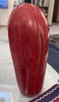 Large Red Soapstone Elephant Sculpture - 7.4 Lbs