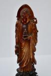 Vintage Chinese Soapstone Goddess Figure with Base