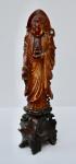 Vintage Chinese Soapstone Goddess Figure with Base