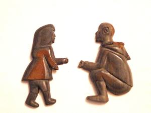 Hand Carved Inuit Soapstone Art from 1974