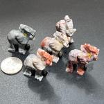 Mini Soapstone Animal Figurines - Pack of 10