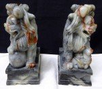Dragon Hand-Carved Chinese Soapstone Statues (Set of 2)