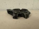 Inuit Signed Soapstone Turtle Ashtray Art