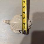 Soapstone Sea Turtle Figure - Cream/Tan 5.5”