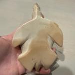 Soapstone Sea Turtle Figure - Cream/Tan 5.5”