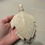 Soapstone Sea Turtle Figure - Cream/Tan 5.5”