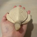 Soapstone Sea Turtle Figure - Cream/Tan 5.5”