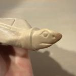 Soapstone Sea Turtle Figure - Cream/Tan 5.5”