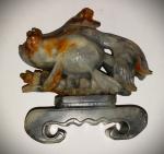 Chinese Soapstone Koi Fish Carving for Prosperity