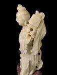 Chinese Soapstone Carved Women Figurine 6" Decor