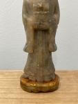 Antique Chinese Soapstone Woman with Basket Statue
