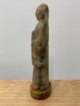 Antique Chinese Soapstone Woman with Basket Statue