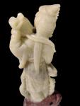 Chinese Soapstone Carved Women Figurine 6" Decor