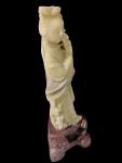Chinese Soapstone Carved Women Figurine 6" Decor