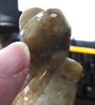 Chinese Scholar Elder Soapstone Carving with Scroll