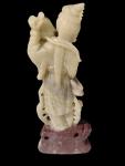 Chinese Soapstone Carved Women Figurine 6" Decor