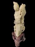 Chinese Soapstone Carved Women Figurine 6" Decor