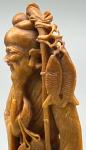 Chinese Soapstone Fisherman Statue - 7" Decor