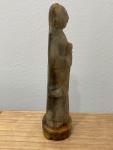 Antique Chinese Soapstone Woman with Basket Statue