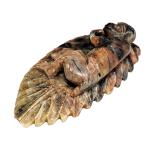 Hand Carved Chinese Soapstone Monkey on Leaf