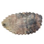 Hand Carved Chinese Soapstone Monkey on Leaf