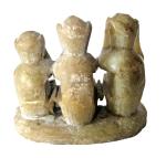 Chinese Soapstone Monkey Carvings Set - Hear, See, Speak