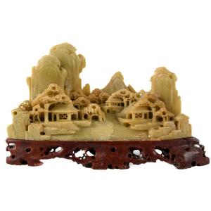 Handmade Soapstone Landscape Sculpture from China