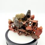 Hand-Carved Chinese Soapstone Vase with Fish Motif