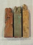 Set of 3 Vintage Chinese Soapstone Seal Carvings