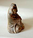 Antique Chinese Soapstone Guanyin Figurine, Seated Elder