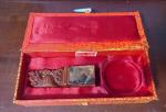 Chinese Dragon Seal Stamp in Silk Box
