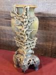 Vintage Hand-Carved Chinese Soapstone Vase