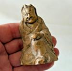 Antique Chinese Soapstone Guanyin Figurine, Seated Elder