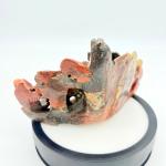 Hand-Carved Chinese Soapstone Vase with Fish Motif