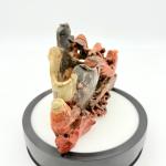 Hand-Carved Chinese Soapstone Vase with Fish Motif