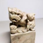 Chinese Soapstone Foo Dog Chop Seal Carving