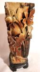 Antique 9" Hand Carved Chinese Soapstone Vase