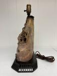 Chinese Soapstone Table Lamp with Beautiful Designs