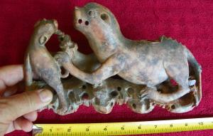 Antique Hand-Carved Chinese Soapstone Animal Figures