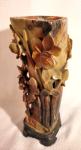 Antique 9" Hand Carved Chinese Soapstone Vase