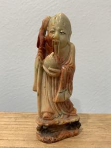 Chinese Soapstone Carving of Shou Immortal Statue