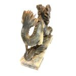 Hand-Carved Chinese Dragon Soapstone Sculpture