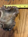 Antique Hand Carved Chinese Soapstone Lily Bowl