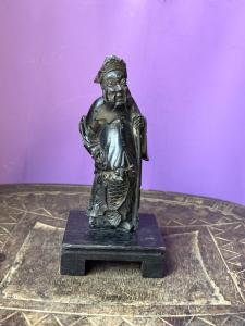 Hand Carved Black Soapstone Immortal Figurine 5.3