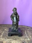 Hand Carved Black Soapstone Immortal Figurine 5.3