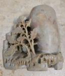 Chinese Soapstone Carved Vase with Leaf Design