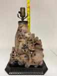 Chinese Soapstone Table Lamp with Beautiful Designs