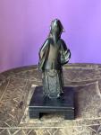 Hand Carved Black Soapstone Immortal Figurine 5.3
