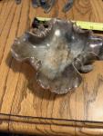 Antique Hand Carved Chinese Soapstone Lily Bowl